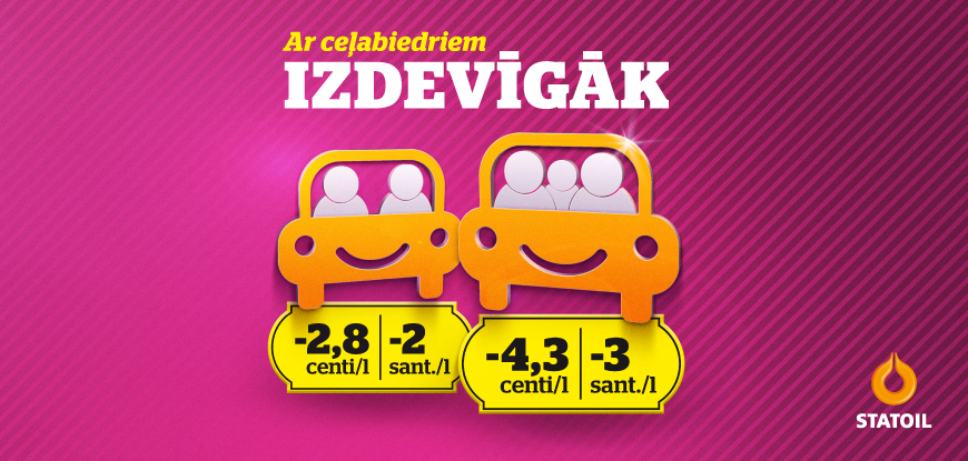 Ar ceļabiedriem izdevīgāk!