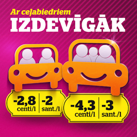 Ar ceļabiedriem izdevīgāk!